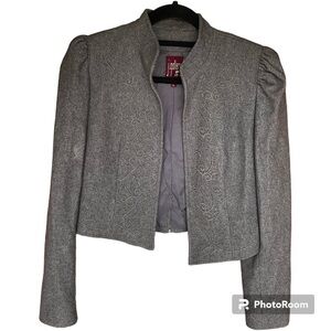 J. GALLERY VINTAGE WOOL BLAZER EMBROIDERY FRONT SIZE 6/7